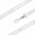 A white poly ribbed lanyard with a clip and branding details. Suitable for exhibitions and events.