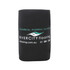 A foldable stubby holder in black with a logo and text for a flooring company.