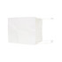 A flat handle kraft paper bag in white, featuring sturdy handles and a rectangular shape.