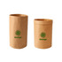 Two large washable kraft paper bags in brown, featuring a green logo. One bag is taller than the other.
