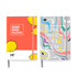 A5 full colour cardboard cover notebook featuring vibrant designs in red, yellow, and multi-coloured abstract patterns.