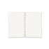 A5 full colour wiro binding notebook with blank pages and a spiral binding. It features a neutral colour design.