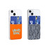 A phone wallet in orange with "TROPI COOL" and a black-and-white zebra print design, both holding cards.