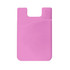 A pink Smart Wallet featuring a sleek design with an integrated pocket and a logo.