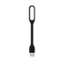 A flexible black USB light with a slim design, featuring a rounded end for easy attachment.