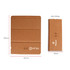 A foldable cork wireless charger in a natural brown colour, displayed in both expanded and folded forms.