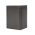 A square tin box in matte black, measuring 80 x 80 x 110mm, ideal for various storage needs.