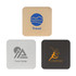 A set of three square tin boxes in gold, silver, and black, each featuring different logos.