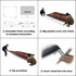 A tension fabric display wall with a vibrant design, featuring assembly instructions and steps for setup.