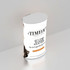 A backlit oval display with a white base, featuring promotional text and a logo, suitable for exhibitions and events.