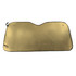 A bubble aluminium car sunshade in gold with a black edge, designed for vehicle protection from the sun.