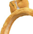 A custom animal hairband in bright yellow with a soft, furry texture and an attached animal feature.