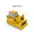 A yellow bulldozer-shaped stress reliever with a dark grey cabin and a logo on the side.