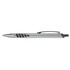 A B-52 Pen in silver with a sleek design and textured grip for comfortable writing.