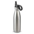 A drink bottle featuring a sleek stainless steel design with a flip lid and a handle for easy carrying.