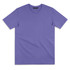 A purple women's t-shirt with a classic crew neck and short sleeves, featuring a simple design and branding.