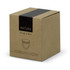 A drink bottle in a brown cardboard box with black detailing, featuring the NATURA logo.