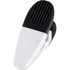 A magnetic memo holder clip in black and white, featuring a textured grip for easy handling.