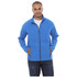 A blue Rixford Polyfleece Jacket for men, featuring a zip front and side pockets, with a logo on the chest.