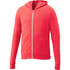 A red Garner Knit Full Zip Hoody for men, featuring a zip closure and front pockets. It has a simple logo.
