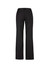 A pair of women's black relaxed stretch pants featuring a back pocket and a simple design.