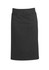 A black women's skirt with a relaxed fit and lined interior. Features a smooth waistband and simple design.