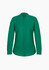 A green long sleeve blouse with a button-up front and a collar. The blouse features a logo on the tag.