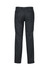 Mens cool stretch adjustable waist pants in dark grey, featuring a classic straight fit and back pockets, with branding.