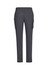 Men's straight leg scrub pants in dark grey, featuring side pockets and an elastic waistband. Includes branding.