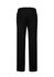 Black women's slacks with an adjustable waist, featuring a sleek design and straight leg cut.