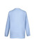 A light blue women's blouse with long sleeves and a hi-lo hem design. The garment has no visible logos or text.