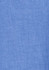 A blue chambray fabric, smooth and textured, ideal for a short sleeve button-up shirt. Features a subtle branding logo.