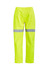 Bright yellow waterproof pants featuring reflective strips for visibility, designed for workwear applications.