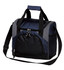 A bistro cooler bag in navy and grey with black accents, featuring a shoulder strap and double handles.