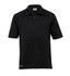 A black Dri Gear Active Polo for men, featuring a zip collar and logo branding.