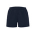 Navy blue men's sports shorts with an elasticated waistband and no visible logos.