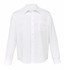 A white button-up shirt with a single chest pocket and long sleeves. It features a logo on the chest.