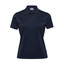 A women's Dri Gear Vanquish polo shirt in black, featuring a collar, buttons, and a subtle textured pattern.