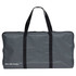 A grey carry bag with black straps, featuring a logo, designed for the Ombrello Tavolo Table.