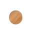 A round bamboo lid features a smooth, natural finish. It has a simple design without logos or branding.