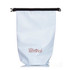 A light blue 10L dry bag with a black zip closure and a logo at the front.