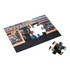 A5 Magnetic Jigsaw featuring a classroom scene with colourful educational posters and black flooring. One piece is detached.