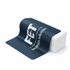 A navy fabric mouse mat featuring a logo, with dimensions of 225mm by 185mm and a thickness of 1mm.