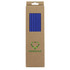 A packaging box containing six blue reusable straws, with a logo on the front.