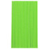 A collection of bright green straws arranged neatly in a grid pattern, showcasing their vibrant colour and uniformity.