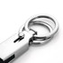 A silver multi key ring featuring a sleek design with two attached rings.
