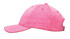 A pink cap with a curved brim, featuring a heathered design and an adjustable strap at the back.