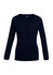 A women's Milano cardigan in black with a V-neck, long sleeves, and a button-down front. Features a logo on the label.