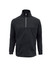 A men's heavyweight fleece jumper in black, featuring a zippered neck and side pockets. It has a logo on the front.