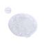 A round gel hot-cold pack with a clear outer layer and small gel beads inside. It has a tab for easy handling.